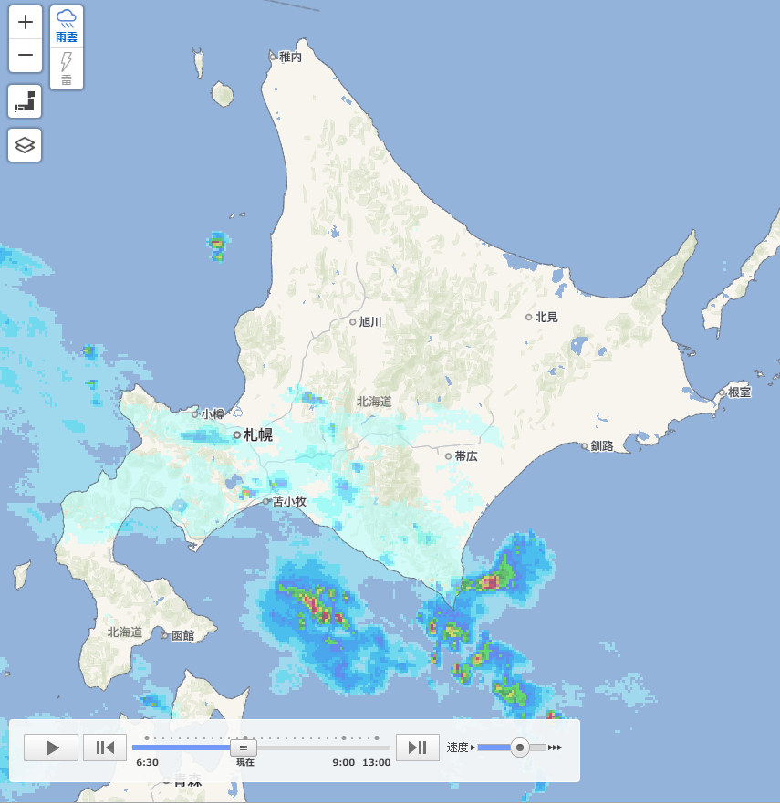Yahoo天気 雨雲レーダー