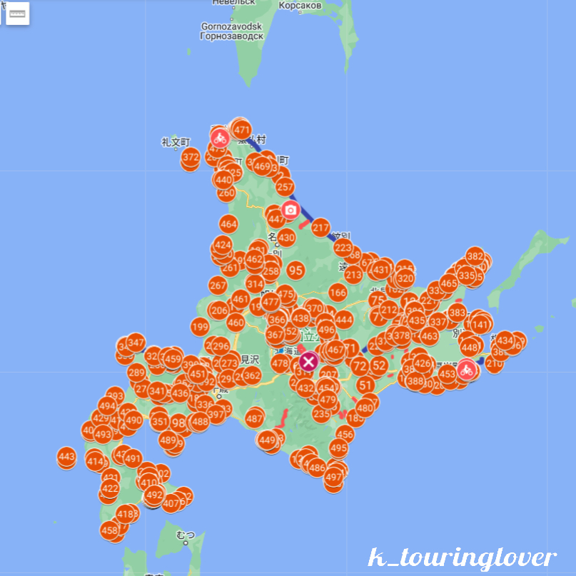 北海道ツーリング計画map