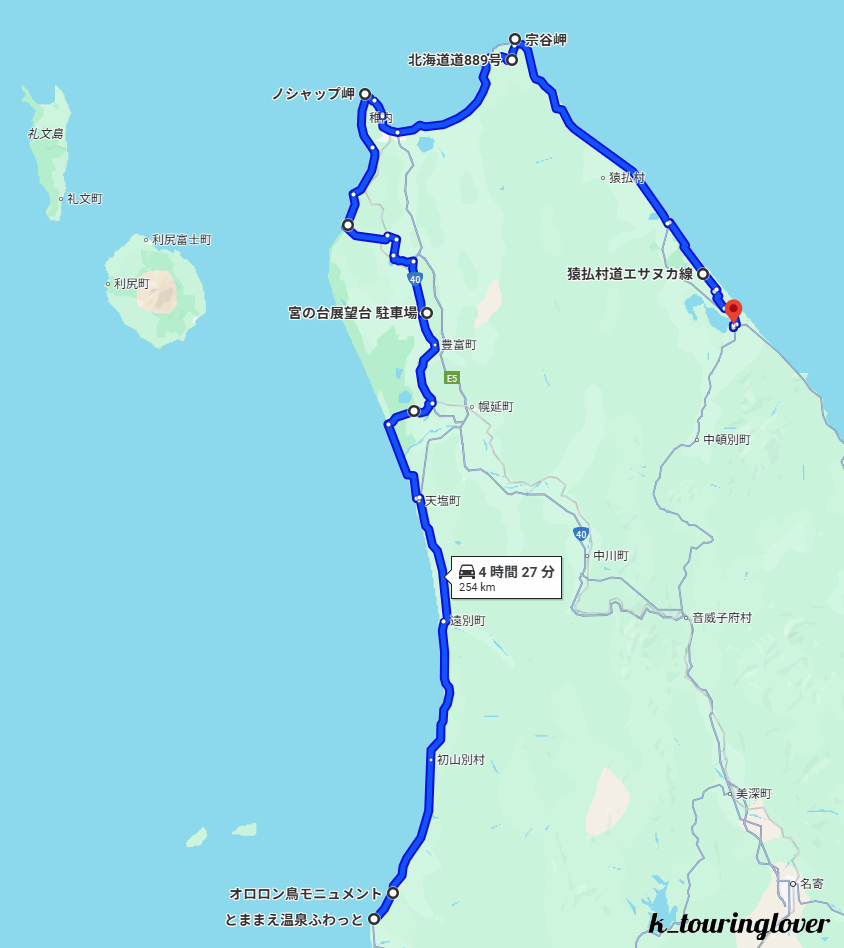 北海道4日目マップ